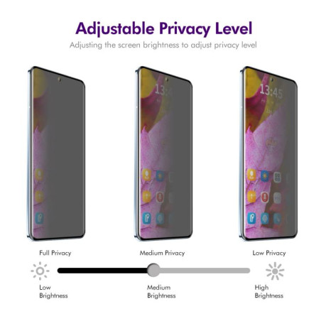 Защитное стекло ENKAY Hat-Prince Heat Bending Privacy Screen для Motorola Edge 60 Fusion - черное