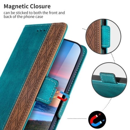 Чехол-книжка Stitching Side-Magnetic RFID для Samsung Galaxy A25 5G / A24 4G - зеленый