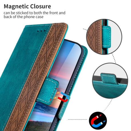 Чохол-книжка Stitching Side-Magnetic RFID для Samsung Galaxy A73 5G - зелений