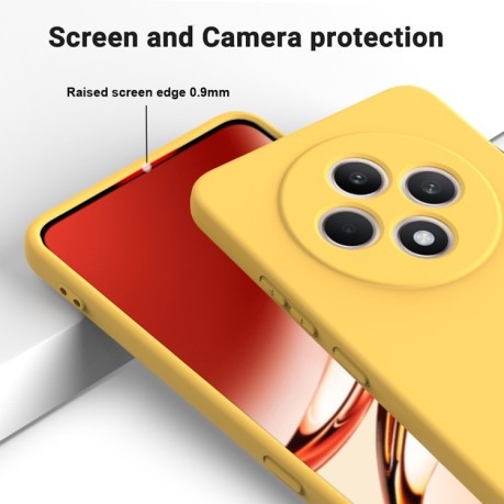 Силіконовий чохол Solid Color Liquid Silicone на OPPO Reno12 F/12 FS - жовтий