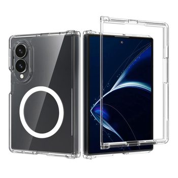 Прозрачный магнитный чехол Scratch-proof Transparent Magnetic на Samsung Samsung Galaxy Fold8 5G — прозрачный