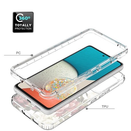 Протиударний чохол Transparent Painted для Samsung Galaxy A53 5G - Rose