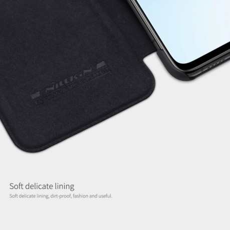 Кожаный чехол-книжка Nillkin Qin Series для Xiaomi Mi 10T / 10T Pro - черный