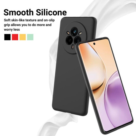 Силіконовий чохол Solid Color Liquid Silicone на Realme 14 Pro+ - чорний