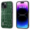 Чохол протиударний ABEEL Crocodile Texture Genuine Leather для iPhone 15 Plus - зелений