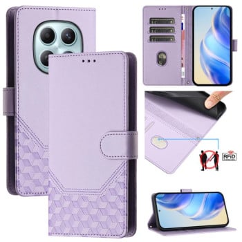 Чохол-книжка Embossing Stripe RFID на Xiaomi Redmi Note 15 4G / 5G /Poco M8 15 5G / 4G 164mm / Poco M8 5G — світло-фіолетовий