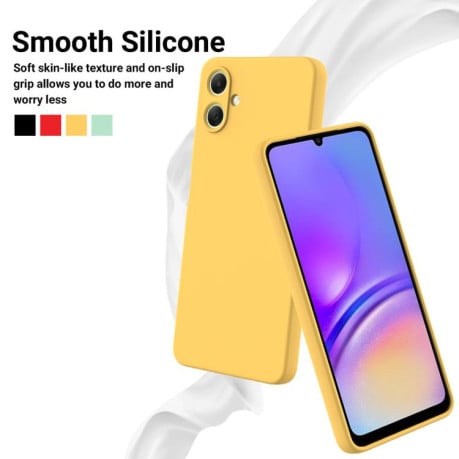 Силіконовий чохол Solid Color Liquid Silicone на Samsung Galaxy A07 4G - жовтий
