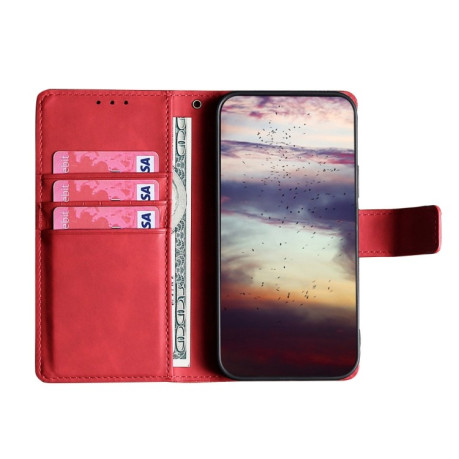 Чехол-книжка Skin Feel Crocodile Texture для Samsung Galaxy M53 5G - красный