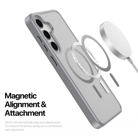 Чехол DUX DUCIS Yind Series MagSafe TPU Hybrid PC на Samsung Galaxy S25 5G - серый