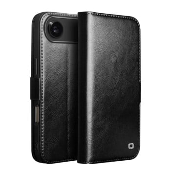 Чехол-книжка QIALINO Classic 103 Buckle с натуральной кожи для iPhone Air - черный