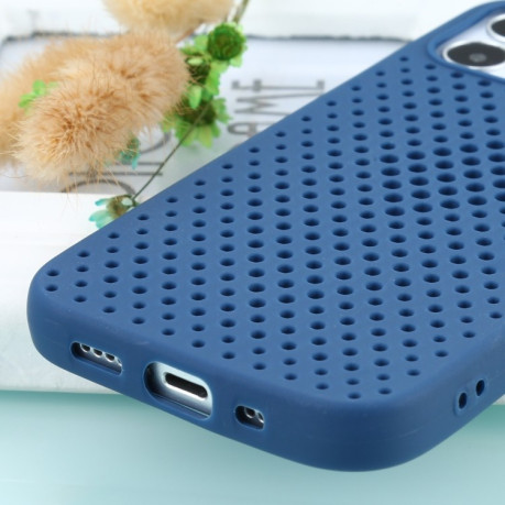 Противоударный чехол Breathable для iPhone 12 Pro Max - синий