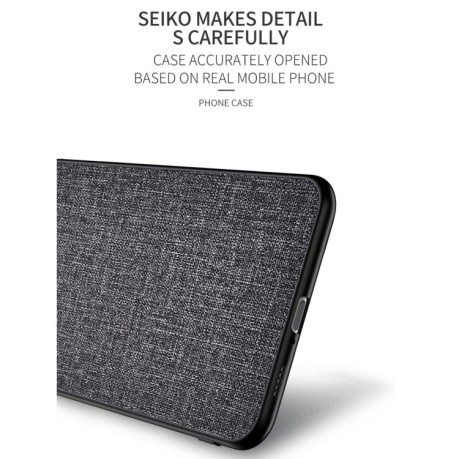Противоударный чехол Cloth Texture на Xiaomi Mi 11i/Poco F3/Redmi K40/K40 Pro - черный