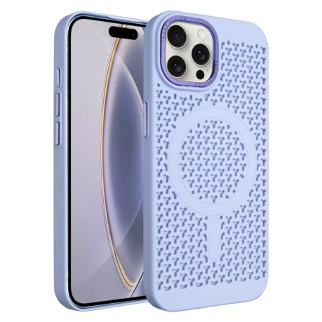 Протиударний чохол Ice Feeling Cooling MagSafe Magnetic для iPhone 16 Pro Max - фіолетовий