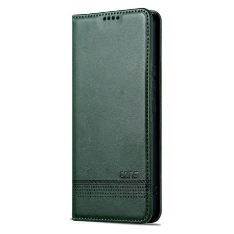 Чехол-книжка AZNS с фактурой Calf на Samsung Galaxy S25 FE 5G - зеленый