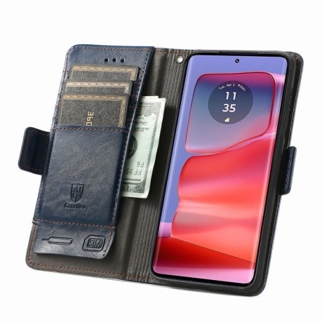 Чохол-книжка Dual-side Magnetic Buckle для Motorola Edge 50 Ultra - синій