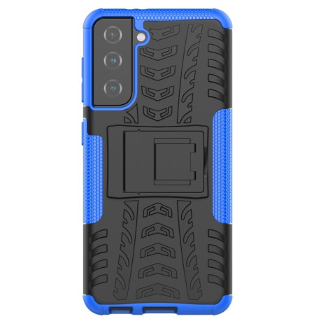 Противоударный чехол Tire Texture на Samsung Galaxy S21 - синий