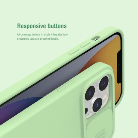 Силиконовый чехол NILLKIN CamShield  для iPhone 13 Pro Max - зеленый
