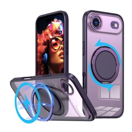 Чохол Kalebol з підставкою 360 та MagSafe на iPhone Air - фіолетовий