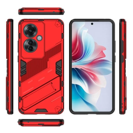 Противоударный чехол Punk Armor для OPPO Reno11 F 5G - красный