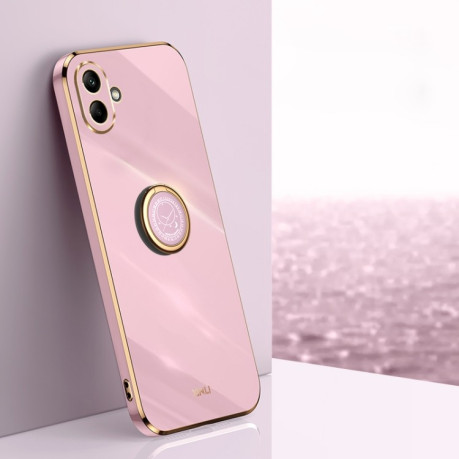 Противоударный чехол XINLI Straight Edge with Ring Holder для Samsung Galaxy A06 4G - фиолетовый