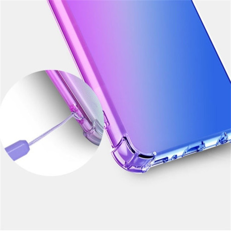 Ударозащитный чехол Four-Corner Airbag Gradient на Xiaomi Mi Note 10 Lite - розово-синий