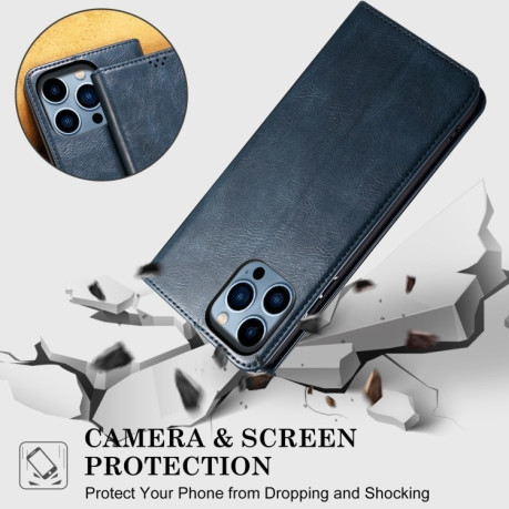 Чехол-книжка Simple Wax Crazy Horse для Samsung Galaxy A56 5G - синий