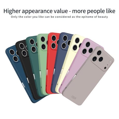 Силиконовый чехол ENKAY Liquid Silicone на iPhone 17 Pro - синий