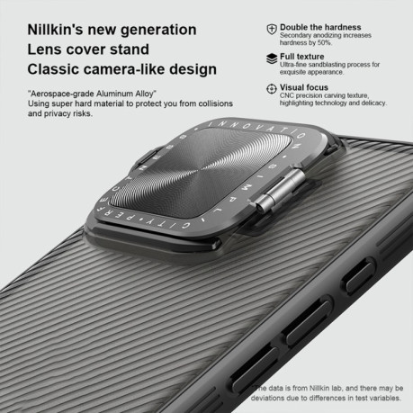 Протиударний чохол NILLKIN CamShield Prop Translucent на iPhone 16 Pro Max - чорний