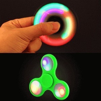Светящийся Пластиковый Спиннер Glowing Fidget Spinner 2 минуты вращения Зеленый