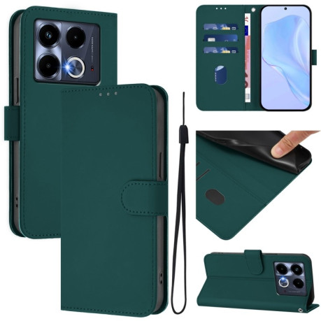Чохол-книжка Skin Feel Solid Color Leather для Infinix Note 40 4G - зелений