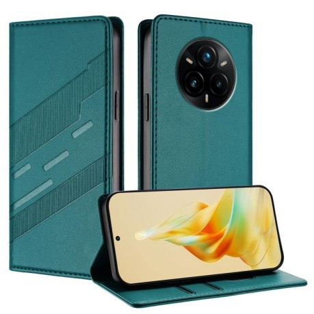 Чохол-книжка Embossed Multi-functional Wallet Retro Leather на Realme 14 Pro+ - зелений