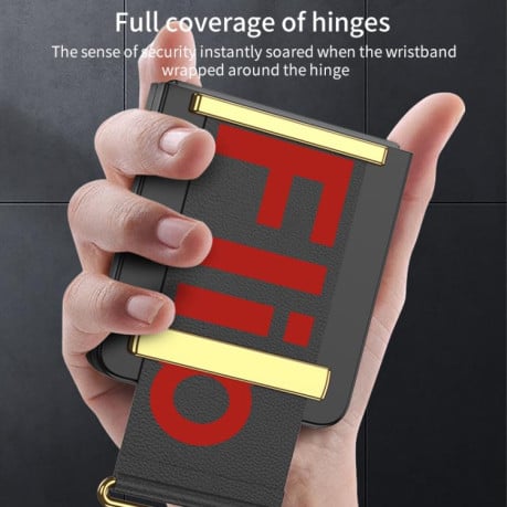Противоударный чехол GKK Wristband для Samsung Galaxy Flip 7 5G - фиолетовый