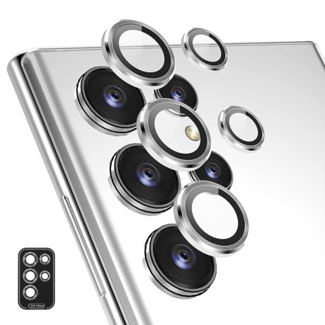 Защитное стекло на камеру ENKAY Aluminium для Samsung Galaxy S25 Ultra 5G - серебристое