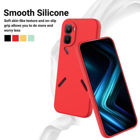 Силіконовий чохол Solid Color Liquid Silicone на Infinix GT 50 Pro 5G — червоний