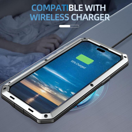 Противоударный чехол Shockproof IP54 Life Waterproof для iPhone Air - серебристый