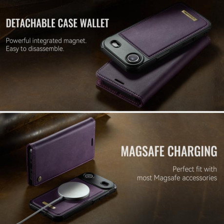 Чехол-книжка CaseMe C49 магнитный с RFID-блокировкой для iPhone Air — фиолетовый