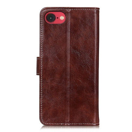 Чехол-книжка Magnetic Retro Crazy Horse Texture на iPhone 16e - коричневый