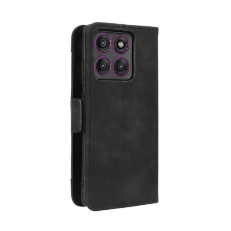 Чехол-книжка Skin Feel Calf на Motorola Edge 60 Pro - чорний