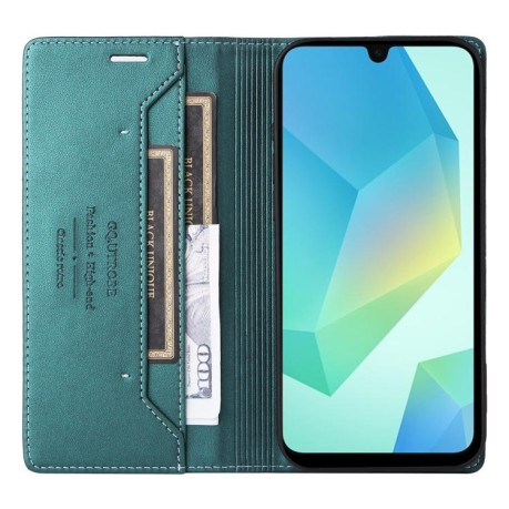 Чехол-книжка GQUTROBE G01 RFID Anti-theft Leather для Samsung Galaxy A16 - зеленый