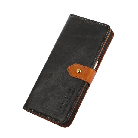 Чохол-книжка KHAZNEH Dual-Color Cowhide для Motorola Edge 60 Fusion - чорний
