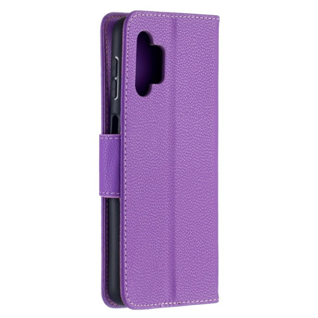 Чехол-книжка Litchi Texture Pure Color на Samsung Galaxy A13 4G- фиолетовый