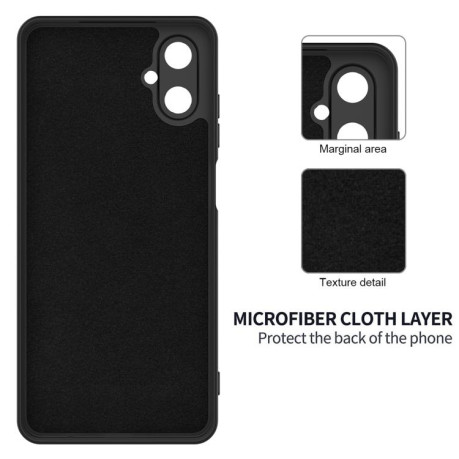 Силиконовый чехол Solid Color Liquid Silicone на Samsung Galaxy M06 / F06 5G - черный