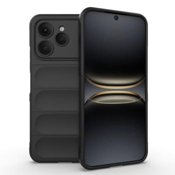 Силиконовый чехол Magic Flannel на Tecno Spark 40 4G Global — черный