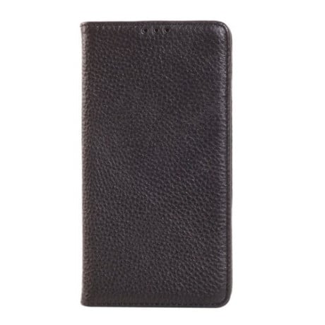 Шкіряний Чохол Книга Litchi Texture Black для Samsung Galaxy Note 4