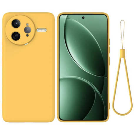 Силіконовий чохол Solid Color Liquid Silicone на Xiaomi Poco F7 Ultra - жовтий