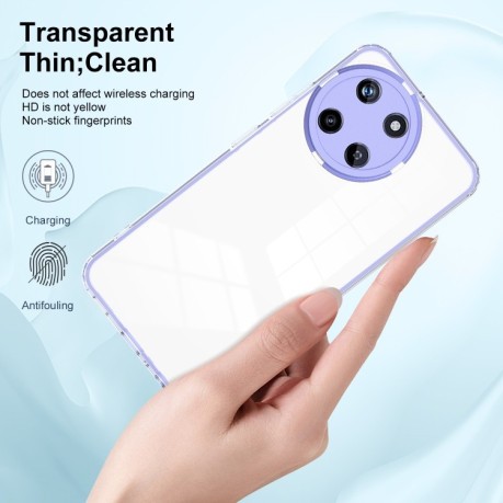 Противоударный чехол Clear Color Frame для Realme 11 - фиолетовый