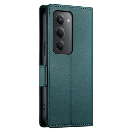 Чехол-книжка Side Buckle Magnetic Frosted Leather на Xiaomi Redmi 15 5G / 4G EU 171mm - зеленый