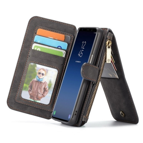Шкіряний чохол-гаманець CaseMe на Samsung Galaxy S9+ /G965 Crazy Horse Texcture чорний