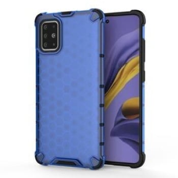 Противоударный чехол Honeycomb на Samsung Galaxy A02S-синий