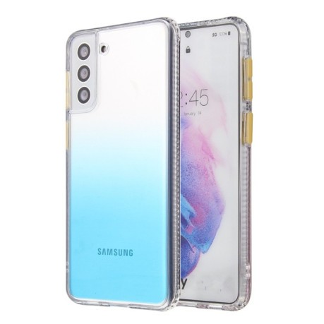 Противоударный чехол Gradient Acrylic для Samsung Galaxy S22 5G - синий